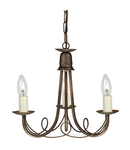 Corp de iluminat suspendat, lustra Minster 3 Light Chandelier – Black/Gold