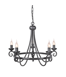 Corp de iluminat suspendat, lustra Harlech 5 Light Chandelier – Black