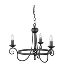 Corp de iluminat suspendat, lustra Harlech 3 Light Chandelier – Black