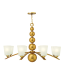 Corp de iluminat suspendat, lustra Zelda 8 Light Chandelier – Vintage Brass