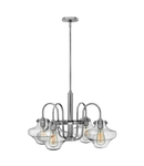 Corp de iluminat suspendat, lustra Congress 4 Light Clear Glass Chandelier – Chrome