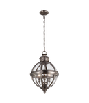 Corp de iluminat suspendat, lustra Adams 3 Light Pendant Chandelier – Antique Nickel