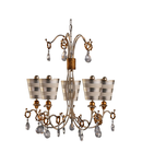 Corp de iluminat suspendat, lustra Tivoli 5 Light Chandelier – Silver & Cream Patina