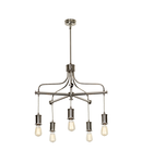 Corp de iluminat suspendat, lustra Douille 5 Light Chandelier – Polished Nickel