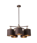 Corp de iluminat suspendat, lustra Balance 5 Light Chandelier – Brown and Polished Brass