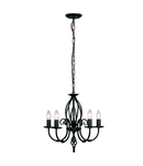 Corp de iluminat suspendat, lustra Artisan 5 Light Chandelier – Black