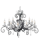 Corp de iluminat suspendat, lustra Amarilli 10 Light Chandelier – Black/Silver