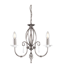 Corp de iluminat suspendat, lustra Aegean 3 Light Chandelier – Polished Nickel