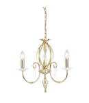 Corp de iluminat suspendat, lustra Aegean 3 Light Chandelier – Polished Brass