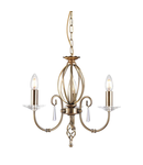 Corp de iluminat suspendat, lustra Aegean 3 Light Chandelier – Aged Brass