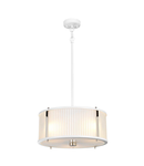 Lampa suspendata Corona 3 Light Pendant – White Polished Nickel