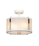 Lampa suspendata Corona 2 Light Pendant – White Polished Nickel