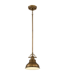 Lampa suspendata Emery 1 Light Mini Pendant – Weathered Brass