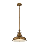 Lampa suspendata Emery 1 Light Medium Pendant – Weathered Brass