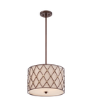 Lampa suspendata Brown Lattice 3 Light Medium Pendant