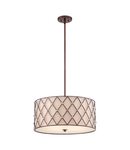 Lampa suspendata Brown Lattice 4 Light Large Pendant