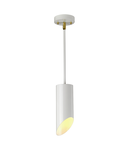 Lampa suspendata Quinto 1 Light Pendant – White Aged Brass