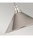 Lampa suspendata Provence 1 Light Rise and Fall Pendant – Polished Nickel