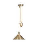 Lampa suspendata Provence 1 Light Rise and Fall Pendant – Aged Brass