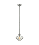 Lampa suspendata Congress 1 Light Clear Glass Pendant – Chrome