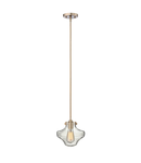 Lampa suspendata Congress 1 Light Clear Glass Pendant – Brushed Caramel