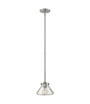 Lampa suspendata Congress 1 Light Clear Glass Pendant – Chrome