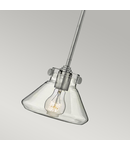 Lampa suspendata Congress 1 Light Clear Glass Pendant – Chrome