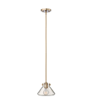 Lampa suspendata Congress 1 Light Clear Glass Pendant – Brushed Caramel