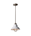 Lampa suspendata Urban Renewal 1 Light Mini Pendant – Brushed Steel/Glossy White