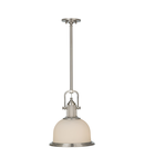 Lampa suspendata Parker Place 1 Light Pendant Brushed Steel