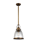 Lampa suspendata Hobson 1 Light Medium Pendant Aged Brass