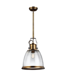 Lampa suspendata Hobson 1 Light Large Pendant Aged Brass