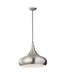 Lampa suspendata Beso 1 Light Large Pendant – Brushed Steel