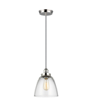 Lampa suspendata Baskin 1 Light Pendant – Polished Nickel