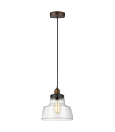 Lampa suspendata Baskin 1 Light Pendant – Aged Brass/Dark Weathered Zinc