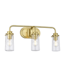 Aplica Braelyn 3 Light Wall Light – Brushed Brass