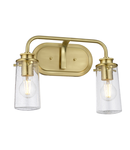 Aplica Braelyn 2 Light Wall Light – Brushed Brass