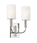 Aplica Brianna 2 Light Wall Light – Polished Nickel