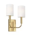 Aplica Brianna 2 Light Wall Light – Burnished Brass