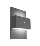 Aplica Geneve 1lt Wall Light with PIR Graphite