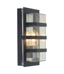 Aplica Boden 1 Light Wall Light – Black With Clear polycarbonate