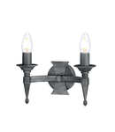 Aplica Saxon 2 Light Wall Light – Black/Silver