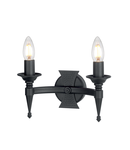 Aplica Saxon 2 Light Wall Light – Black