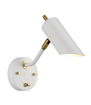 Aplica Quinto 1 Light Wall Light – White Aged Brass