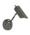 Aplica Quinto 1 Light Wall Light – Dark Grey Polished Nickel