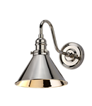 Aplica Provence 1 Light Wall Light – Polished Nickel