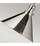 Aplica Provence 1 Light Wall Light/Pendant – Polished Nickel