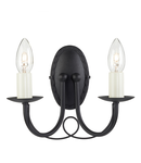 Aplica Minster 2 Light Wall Light – Black