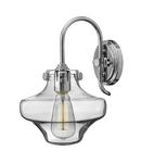 Aplica Congress 1 Light Clear Glass Wall Light – Chrome