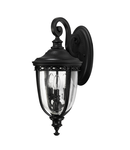 Aplica English Bridle 3 Light Medium Wall Lantern – Black